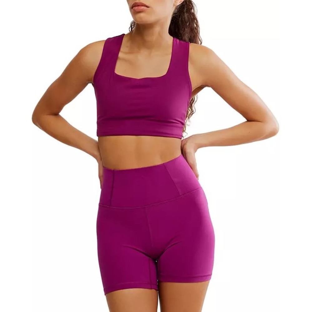 Free People Movement Win Win Bra Deep Mulberry Purple Womens Small NWT
